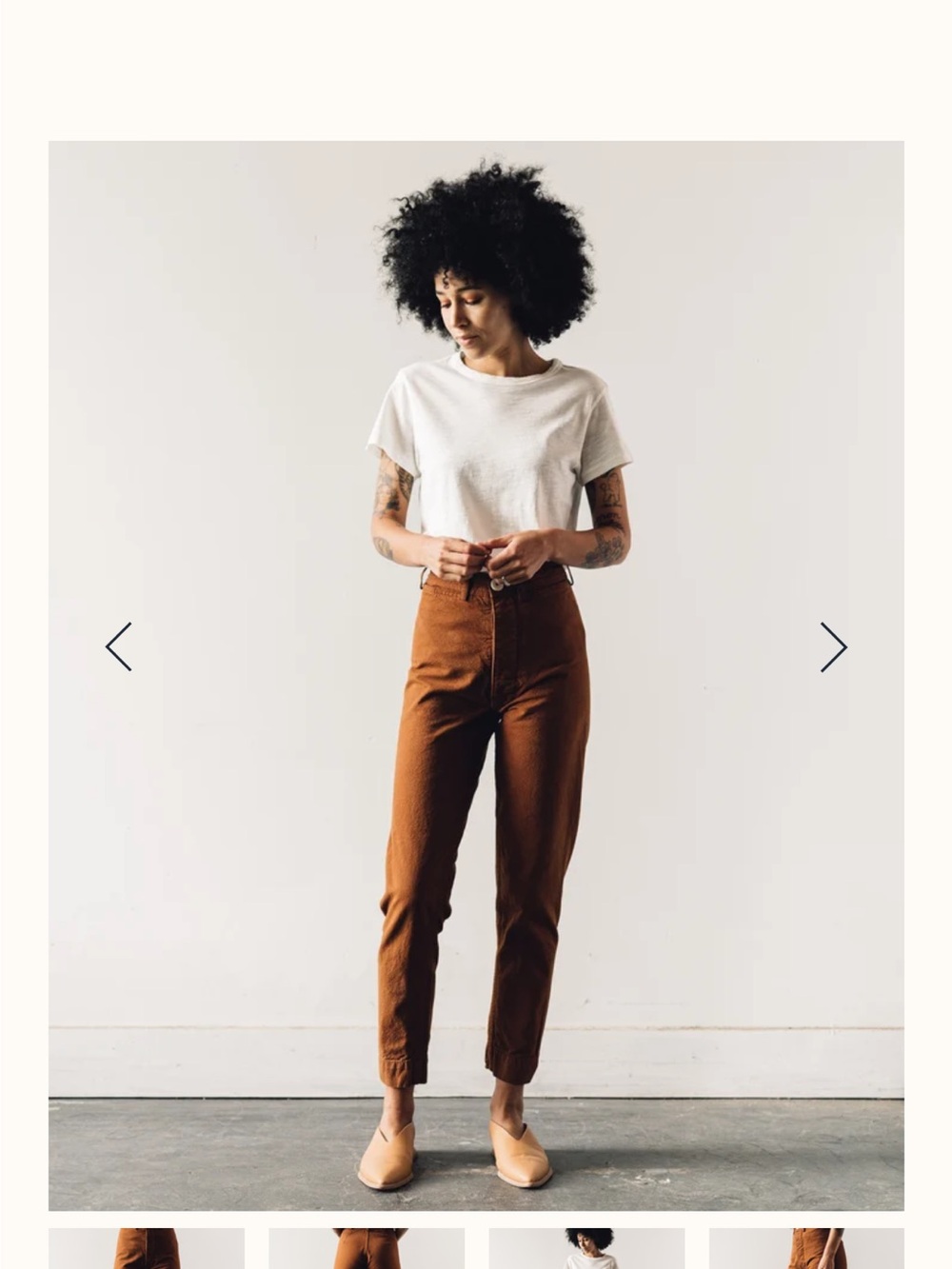 Jesse Kamm Straight-Leg Chinos in Rust